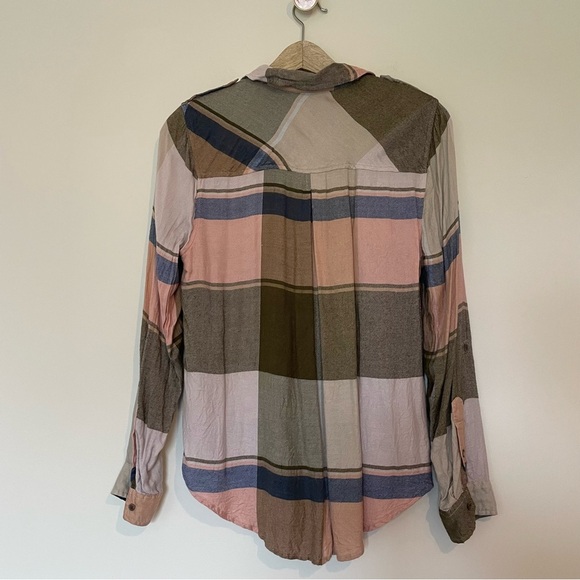 Lucky Brand Neutral Plaid Button Front Shirt - Picture 4 of 4